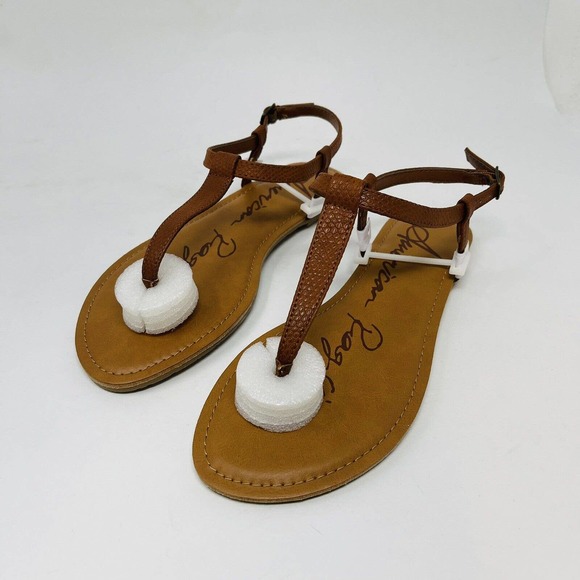 New American Rag Womans Sz 10.5M Krista Cognac Sandal Vegan NIB - Picture 6 of 10